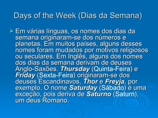 Days of the Week in Portuguese - Dias da semana em português 