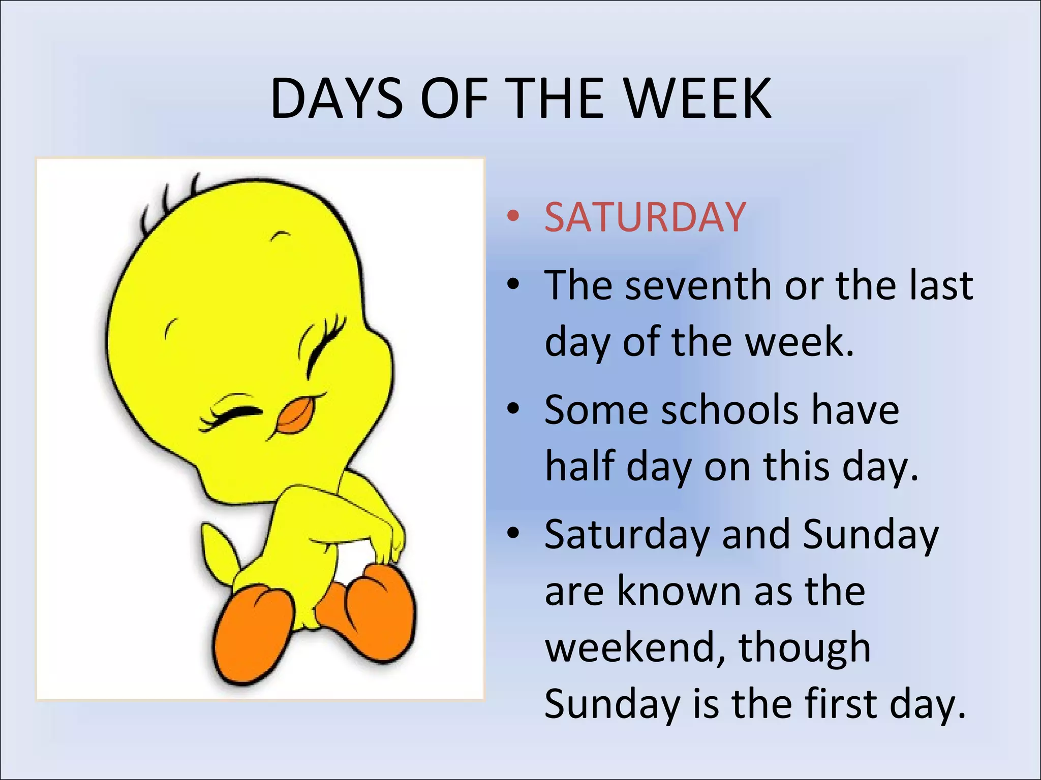 Days of the week | PPT