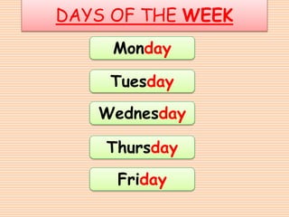 Days of the week | PPT