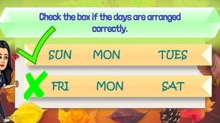 Days of the week | PPTX