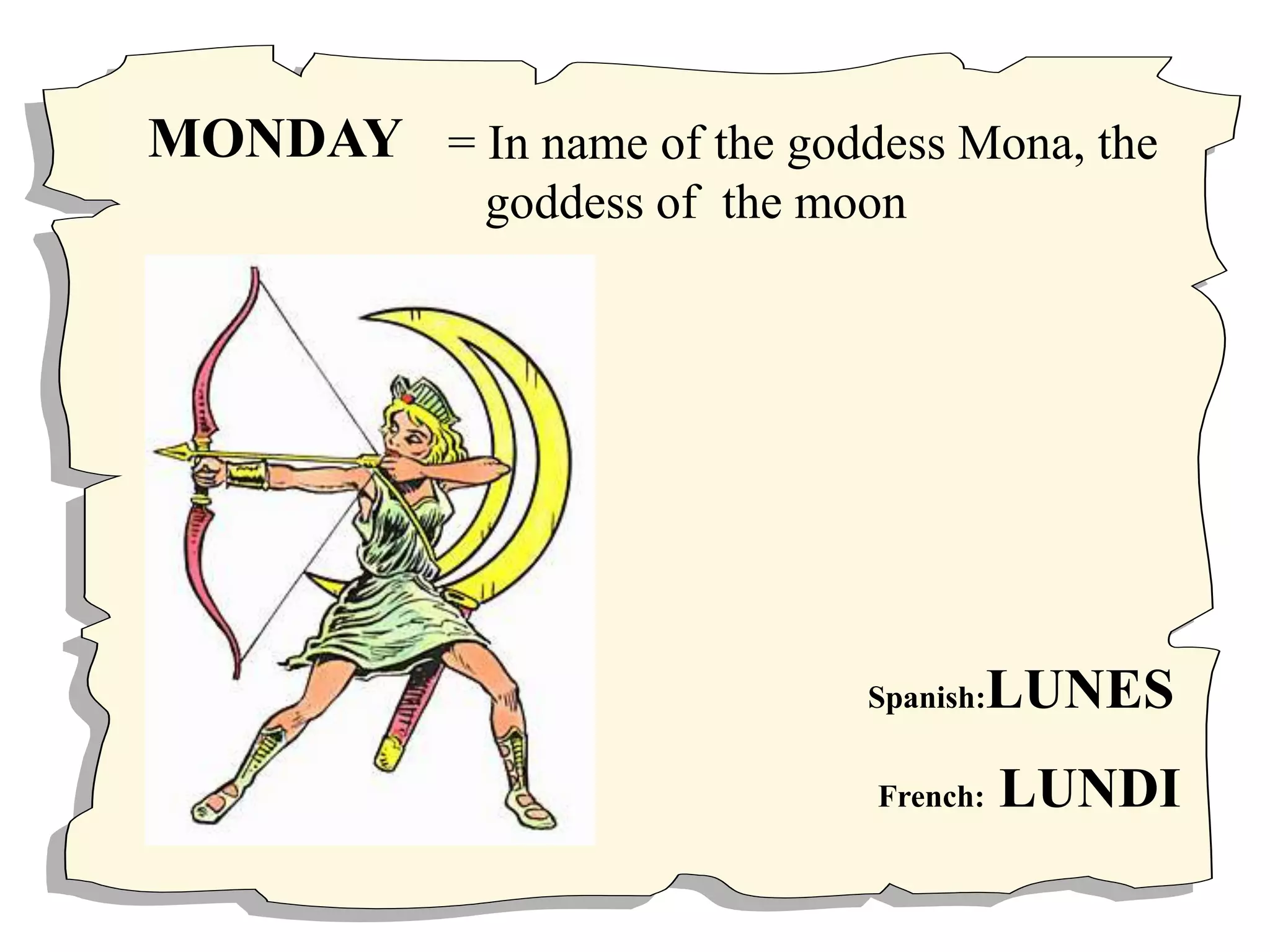 DAYS OF THE WEEK - ORIGIN.ppt