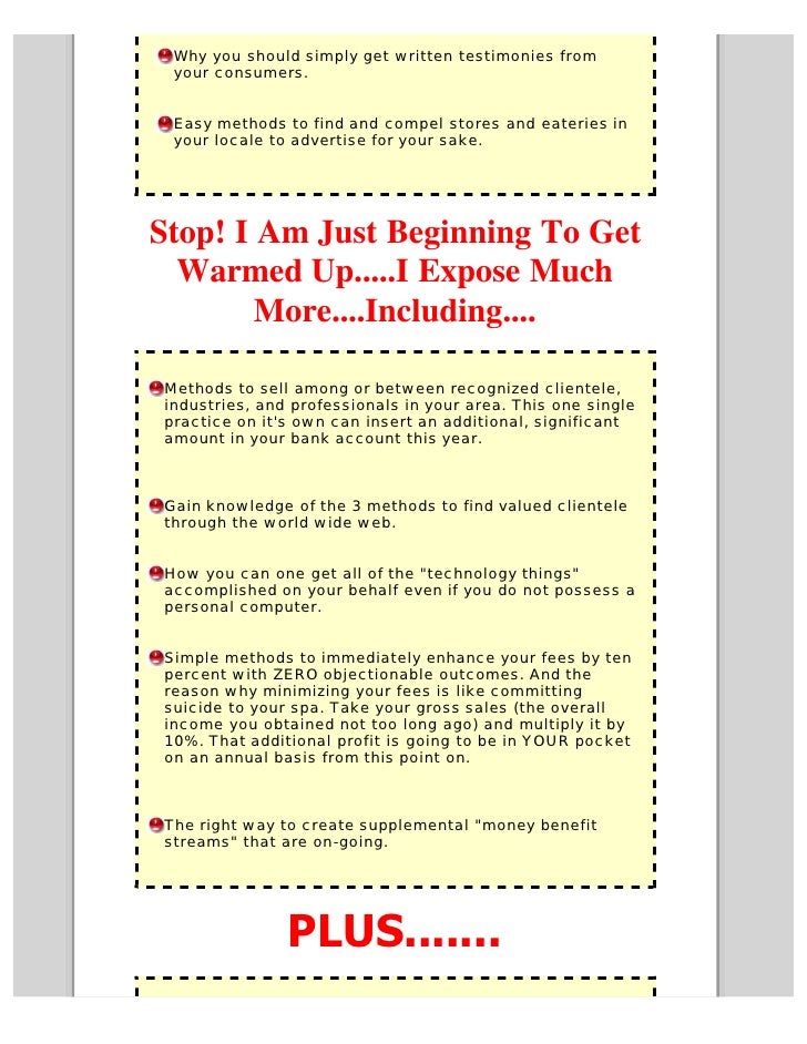 Day Spa Business Plan