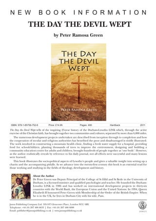 The Day the Devil Wept | PDF