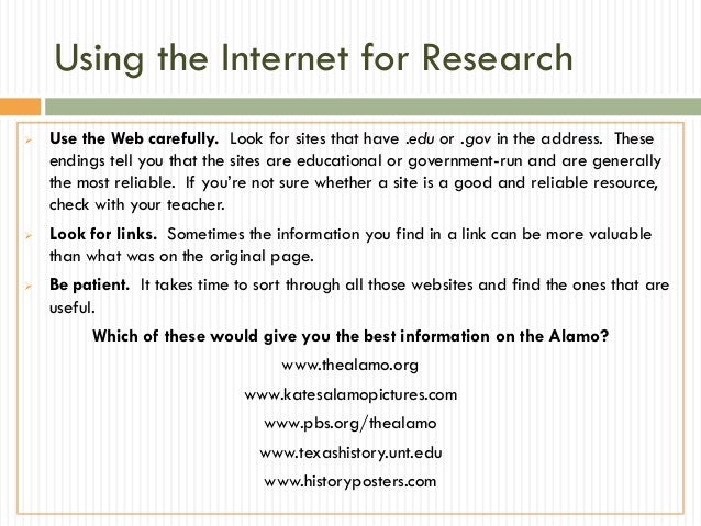 internet in a research paper