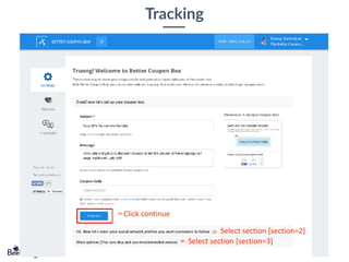 Tracking
Click continue
Select section [section=2]
Select section [section=3]
 