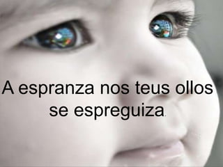 A espranza nos teus ollos
se espreguiza.
 