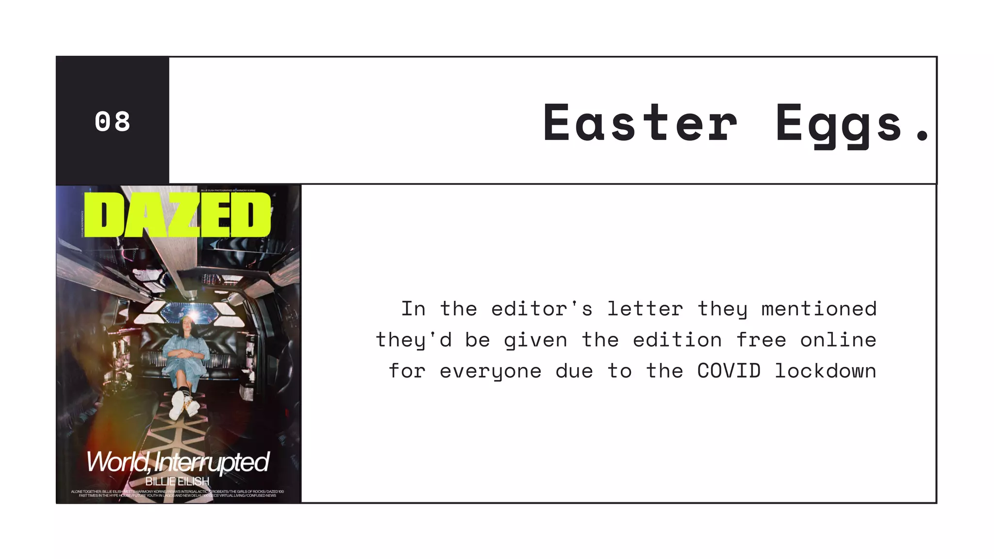 Easter Eggs.08
In the editor's letter they mentioned
they'd be given the edition free online
for everyone due to the COVID lockdown
 