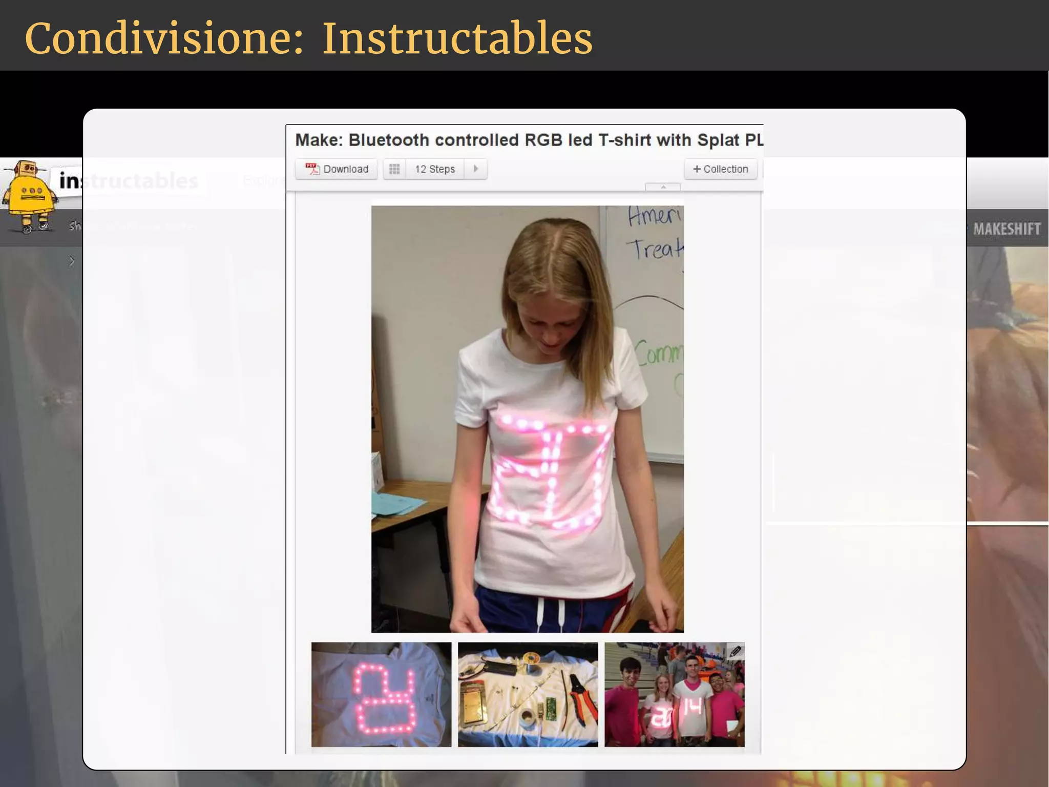 Condivisione: Instructables 
 