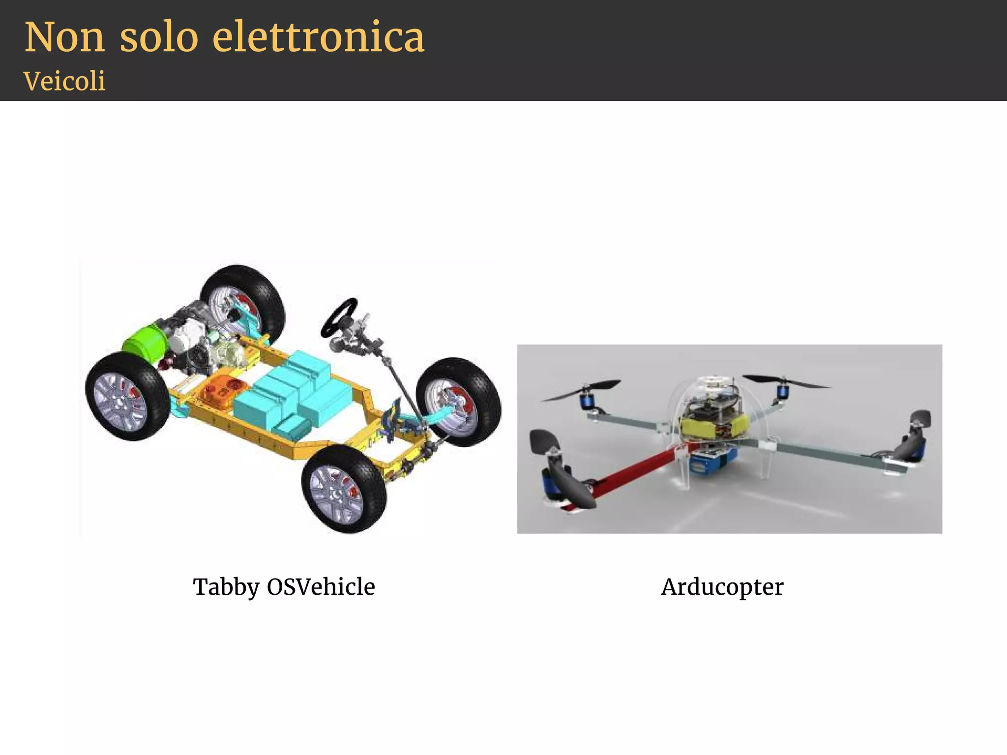 Non solo elettronica 
Veicoli 
Tabby OSVehicle Arducopter 
 