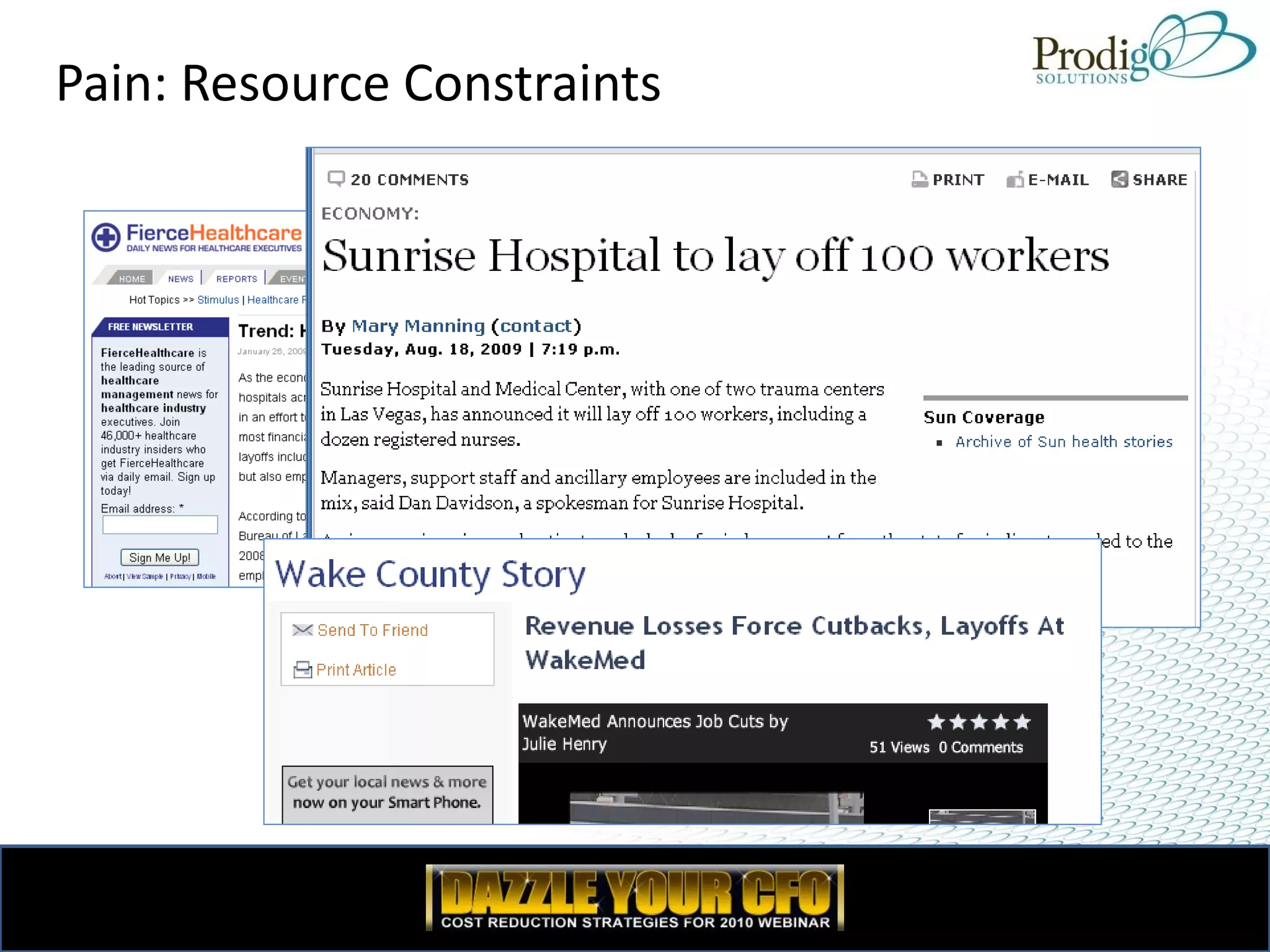 Pain: Resource Constraints
 