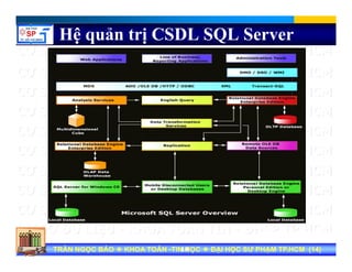 Hệ quản trị CSDL SQL Server
Tran Ngoc BaoTran Ngoc Bao DaiDai hoc Su Pham TP.HCMhoc Su Pham TP.HCMTRẦN NGỌC BẢOTRẦN NGỌC BẢO KHOA TOÁNKHOA TOÁN --TIN HỌCTIN HỌC ĐẠI HỌC SƯ PHẠM TP.HCM (ĐẠI HỌC SƯ PHẠM TP.HCM (1414))TRẦN NGỌC BẢOTRẦN NGỌC BẢO KHOA TOÁNKHOA TOÁN --TIN HỌCTIN HỌC ĐẠI HỌC SƯ PHẠM TP.HCM (ĐẠI HỌC SƯ PHẠM TP.HCM (1414))1414
 