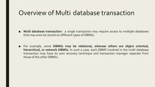 Recovery in Multi database Systems | PPT