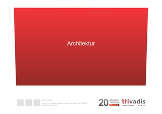 2014 © Trivadis 
Oracle 12c Threaded Execution - Resourcen sparen zum Nulltarif?!? 
DOAG-Konferenz 2014 
Architektur 
15 
chapter text 
field 
short as 
titles are 
 