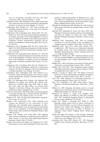 D.B Lindenmayer Future Directions For Biodiversity