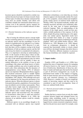 D.B Lindenmayer Future Directions For Biodiversity