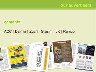 cements ACC  |  Dalmia  |  Zuari  |  Grasim  |  JK  |  Ramco our advertisers 