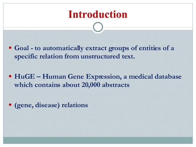 Automatic extraction of genes and diseases | PPT
