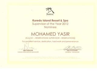2012 December Supervisor of the Year Nominee
