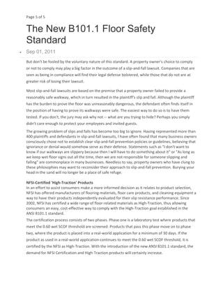 The New ANSI B101 STANDARD | PDF