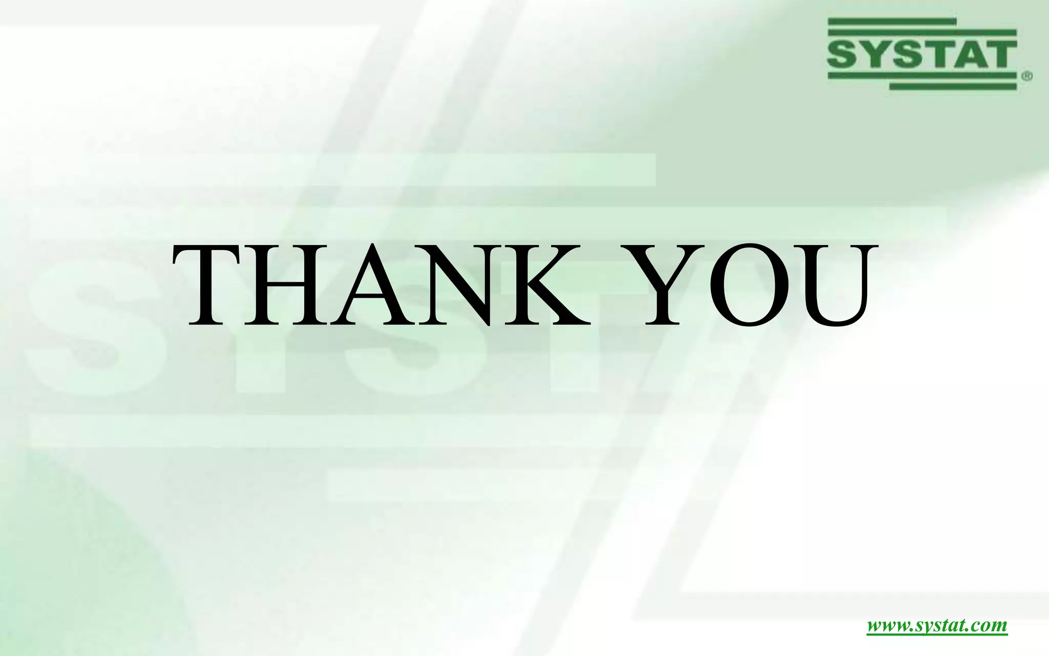 Systat 13 Training ppt | PPTX