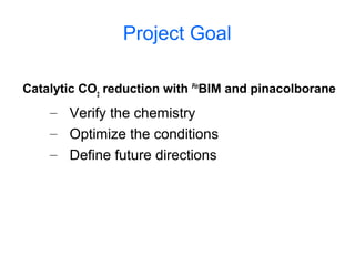 Pinacolborane Internship | PPT