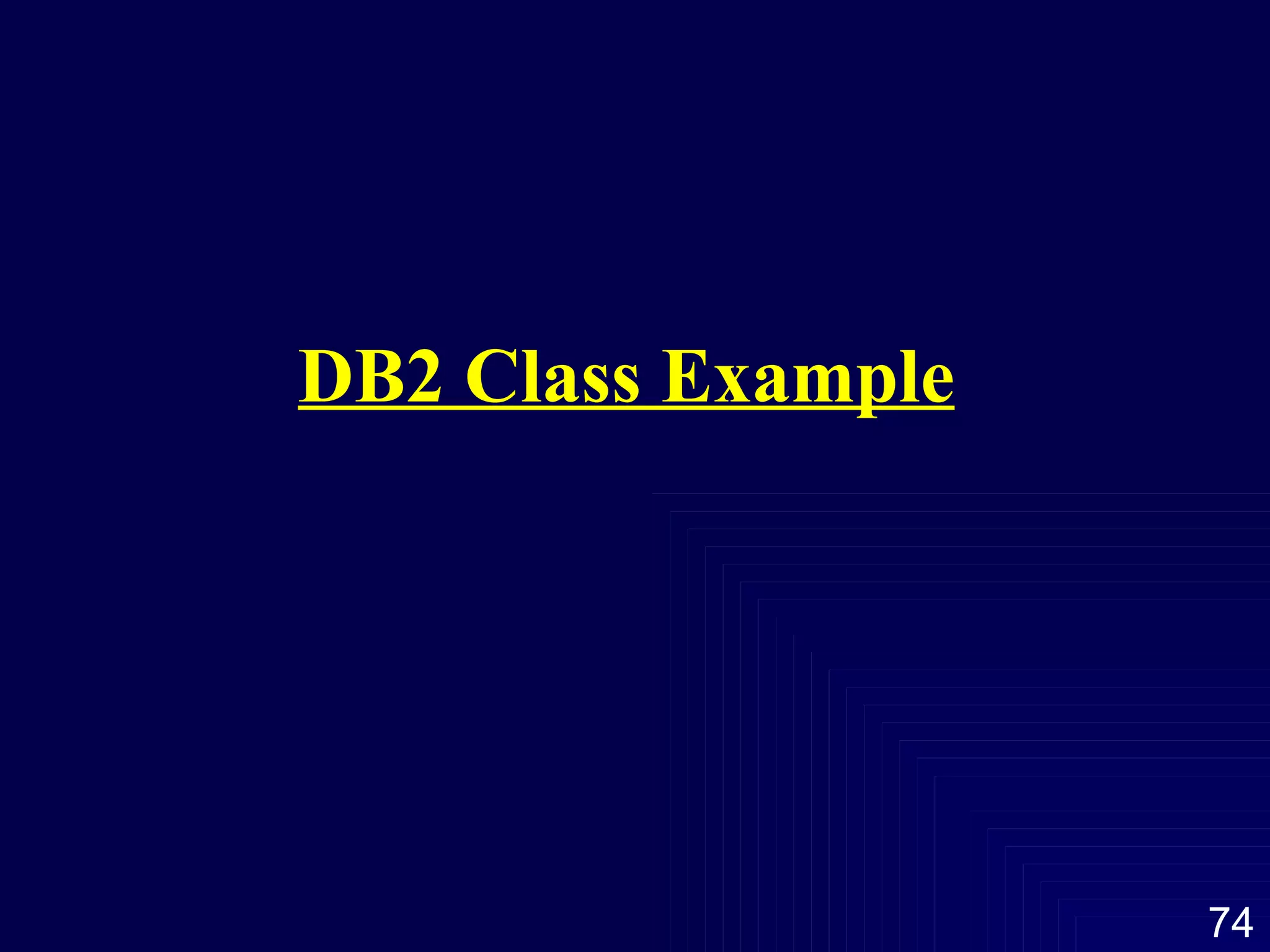 DB2 Class Example 