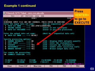 Press  <ENTER>  to go to EXECUTE Example 1 continued 