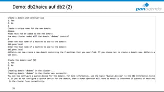 Demo: db2haicu auf db2 (2)
26
 