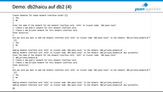 Demo: db2haicu auf db2 (4)
28
 