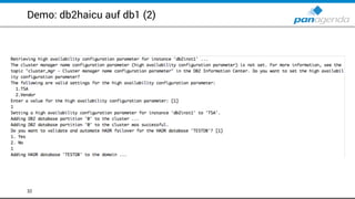 Demo: db2haicu auf db1 (2)
32
 