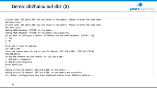 Demo: db2haicu auf db1 (3)
33
 