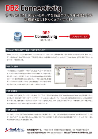 [カタログ]DB2 Connectivity製品シリーズ