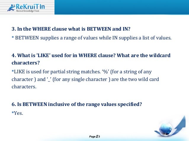 db2 interview questions part 1 wild card interview questions