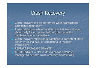 DB2 LUW - Backup and Recovery | PPT