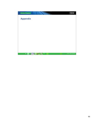 Appendix




   46      © 2011 IBM Corporation




                                    46
 