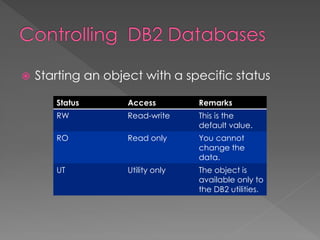 IBM DB2 for z/OS Administration Basics | PDF