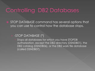 IBM DB2 for z/OS Administration Basics | PDF