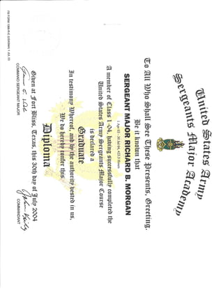 Sergeants Major Academy Diploma