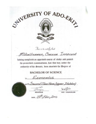 BSc Certificate | PDF
