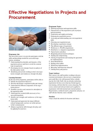 3. Procurement Training and Certification Brochure 2015