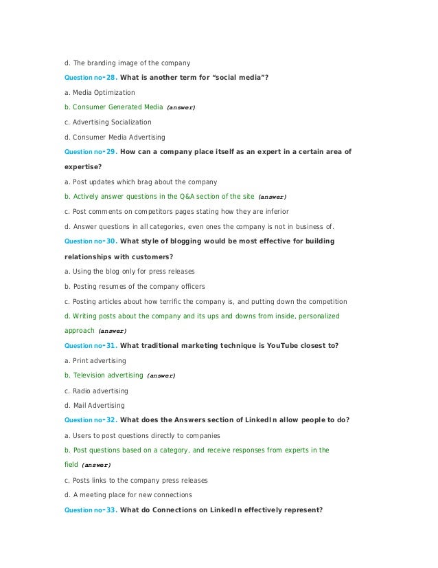 Social Media Marketing Test Answers Upwork _oDesk_