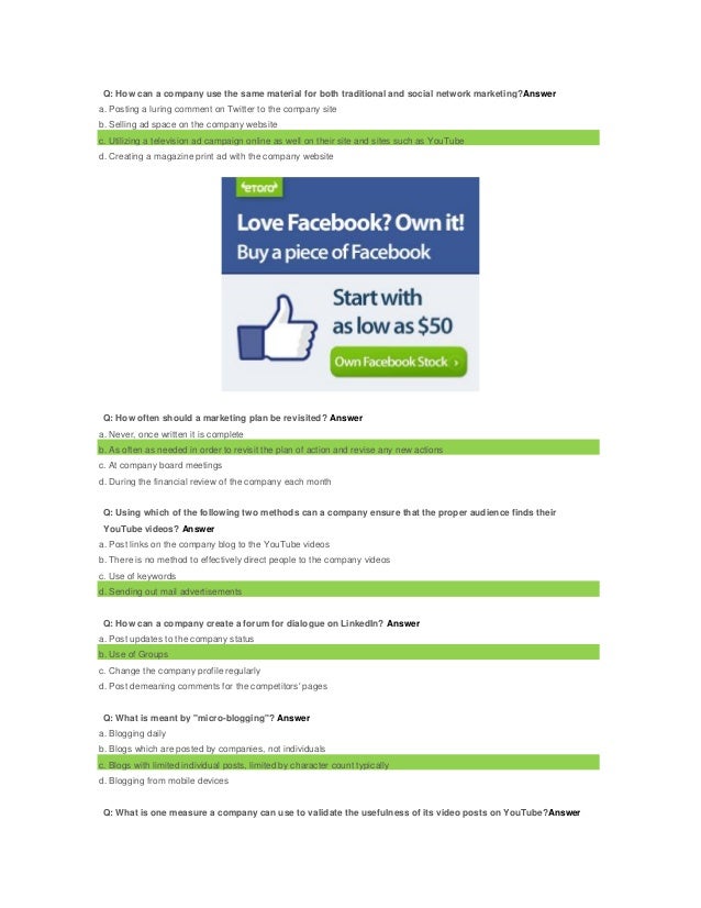 Social Media Marketing Test Answers Upwork _oDesk_