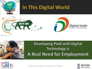 dhiyaneshwari.rp@gmail.com Registration ID : DB5971
 