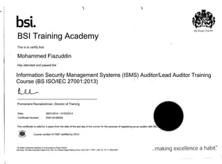 Mohammed Fiazuddin - Certificate