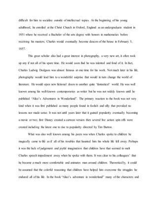 Реферат: Alice In Wonderland Interpretations Essay Research Paper