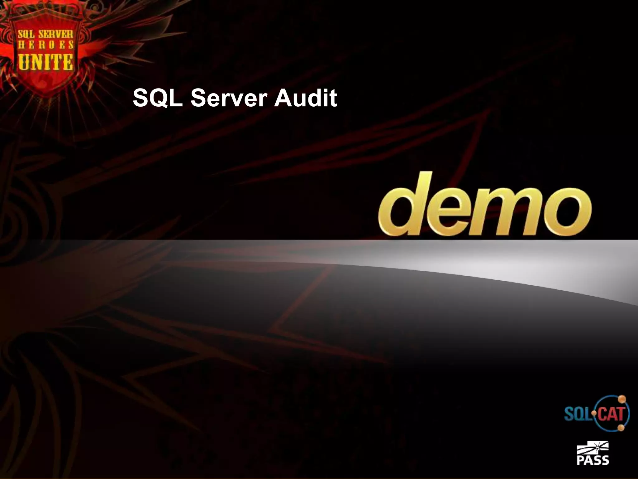 SQL Server Audit
 