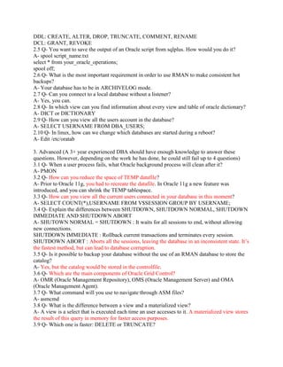 Dba 3+ exp qus | DOCX