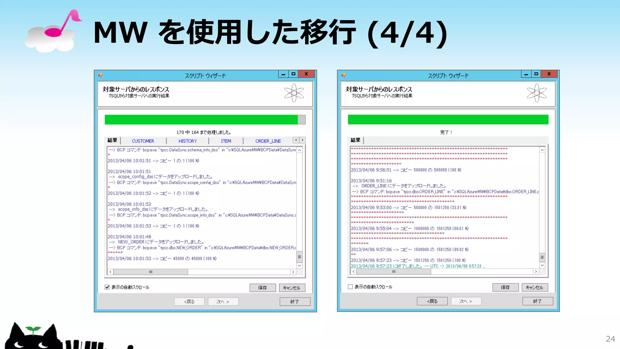 MW を使用した移行 (4/4)

24

 