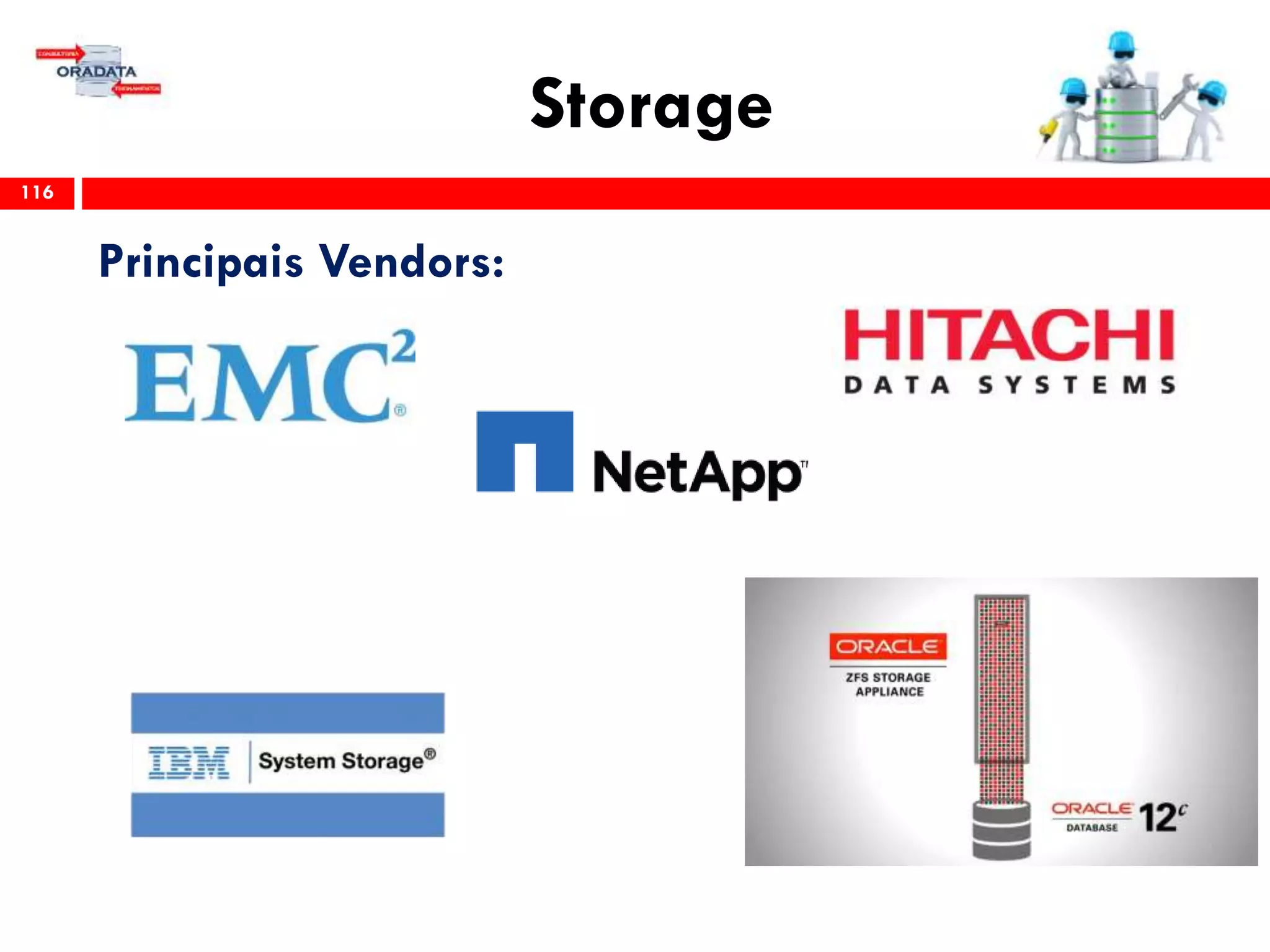 Storage
116
Principais Vendors:
 