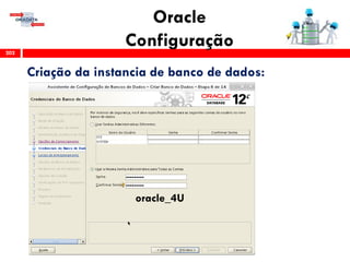 Oracle
Configuração202
Criação da instancia de banco de dados:
oracle_4U
 
